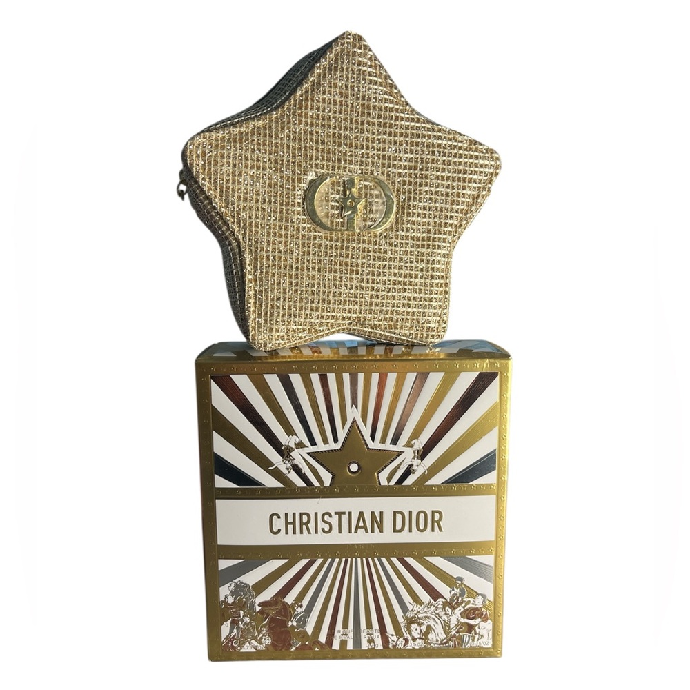 Christian Dior Gold Star Zip Beauty Pouch